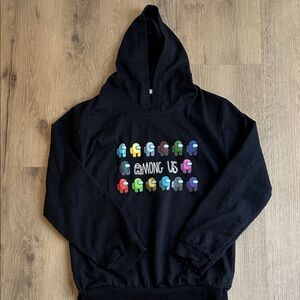 Black Among Us Hoodie with Colorful Characters